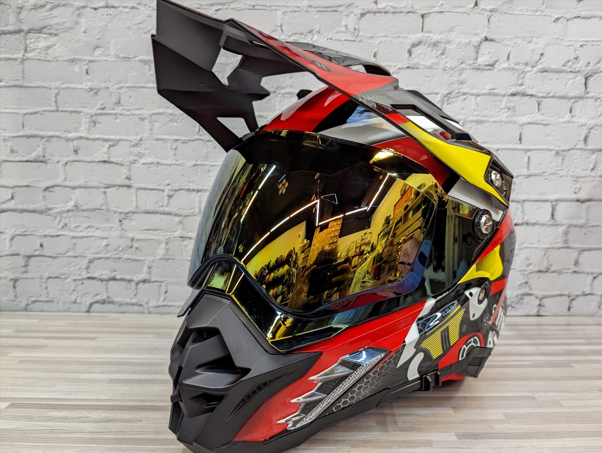 《遠古騎士》Nikko N851 N-851 越野 全罩帽專用 電鍍五彩 安全帽原廠鏡片