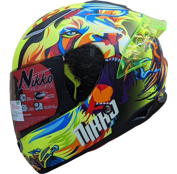 《遠古騎士》Nikko N-802S II #9 幻獸牙皇 煌星 全罩 內鏡片 安全帽