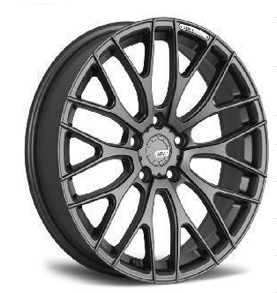 Adv.1輪圈 17x7.5/18x8.0/19x8.5 5孔108 112 114.3 啞黑 槍灰