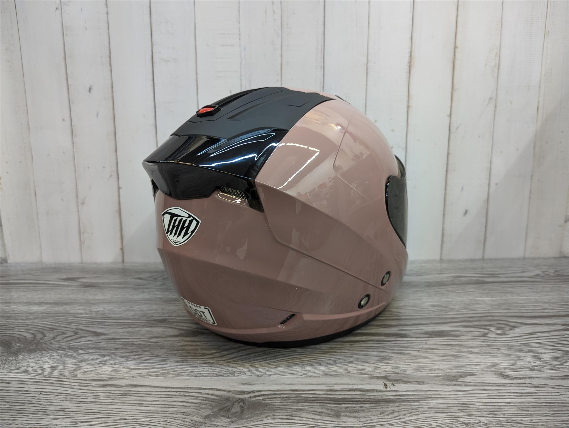 《遠古騎士》THH T386N 素色 煙燻粉 安全帽 內藏墨片內襯可拆洗