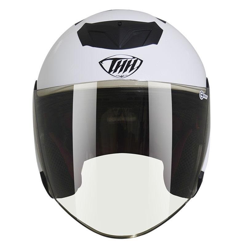 《遠古騎士》THH T386N 素色 珍珠白 安全帽 內藏墨片內襯可拆洗