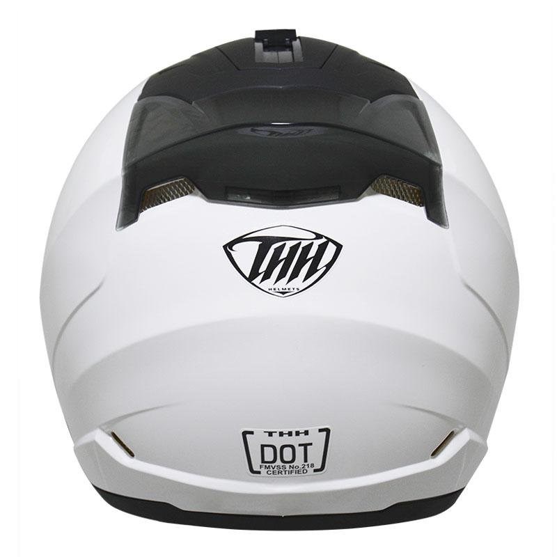 《遠古騎士》THH T386N 素色 珍珠白 安全帽 內藏墨片內襯可拆洗