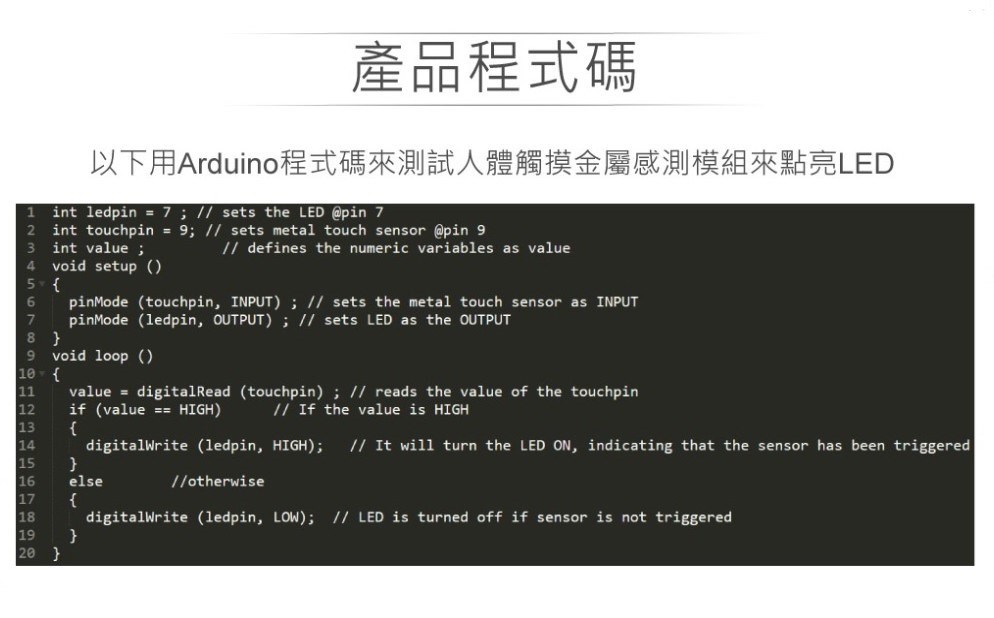 人體觸摸金屬感測模組         
