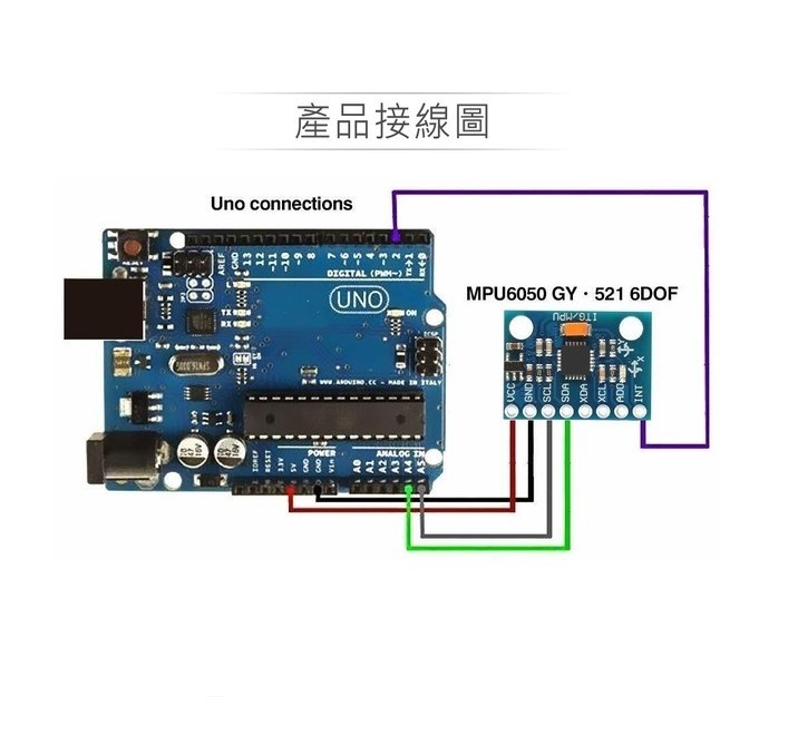 MPU-6050三軸加速度計+三軸陀螺儀模組 GY521 Arduino、micro:bit、樹莓派
