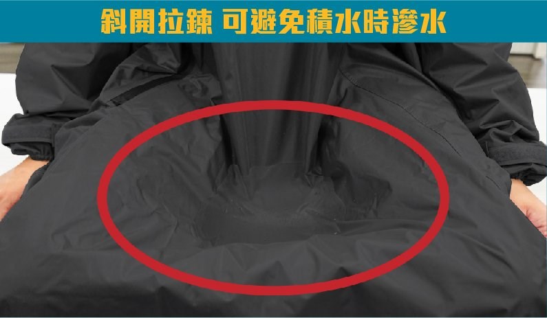 《遠古騎士》Outperform 奧德蒙 背包款 去去雨水走PIUS斜開雙拉鍊專利連身式雨衣 太平洋藍