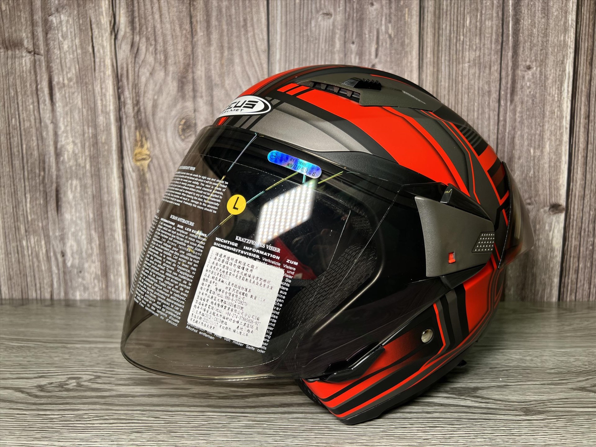 《遠古騎士》瑞獅 ZEUS 611F TT30 消光黑紅 半罩安全帽 內襯全可拆