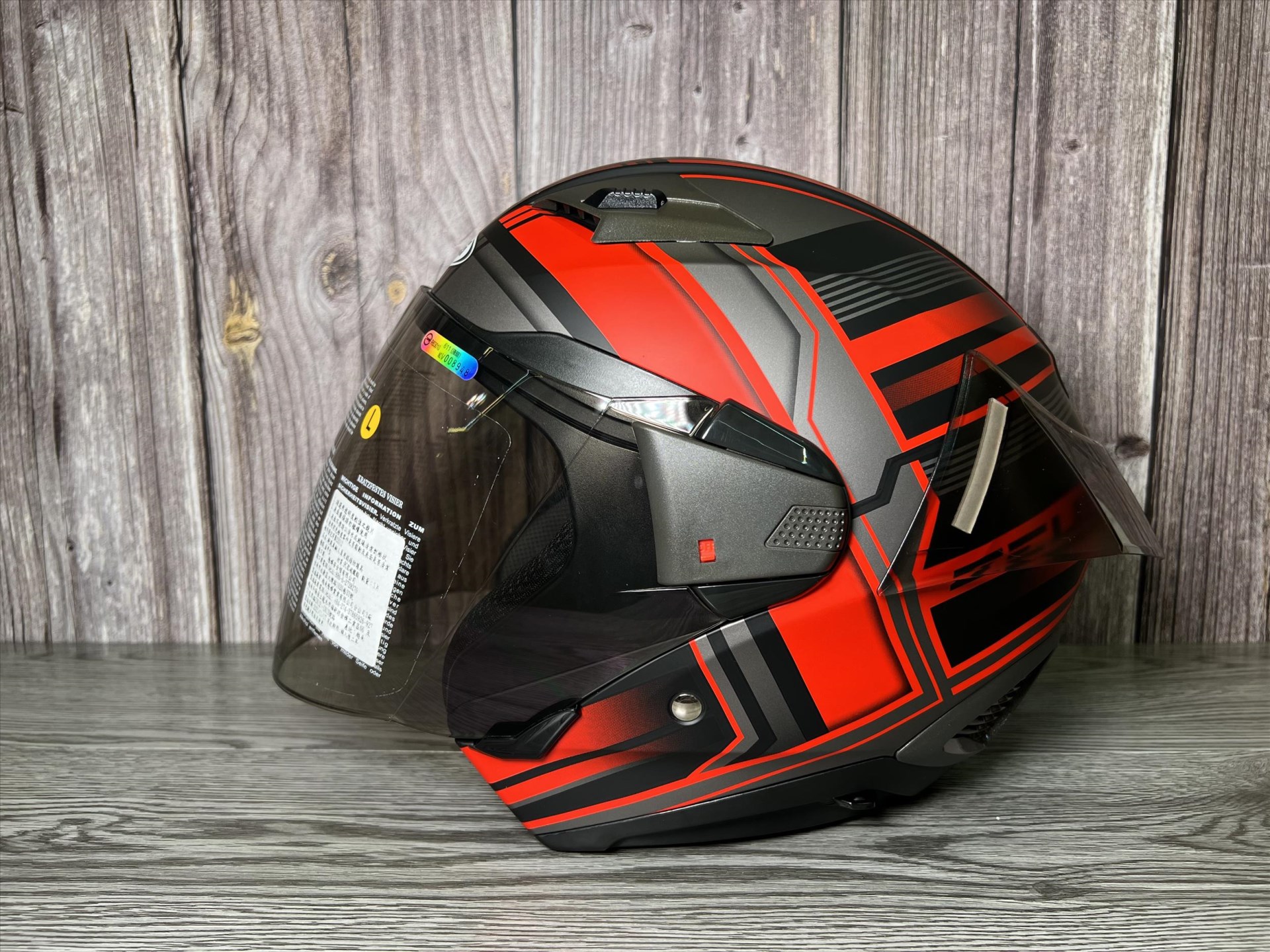 《遠古騎士》瑞獅 ZEUS 611F TT30 消光黑紅 半罩安全帽 內襯全可拆