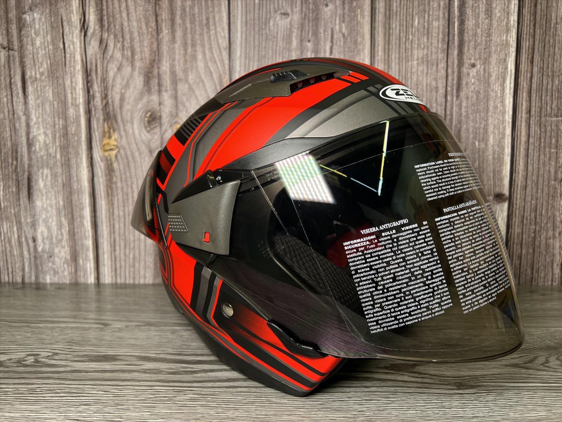 《遠古騎士》瑞獅 ZEUS 611F TT30 消光黑紅 半罩安全帽 內襯全可拆