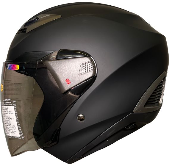 《遠古騎士》瑞獅 ZEUS 611F 素 消光黑 半罩安全帽 內襯全可拆