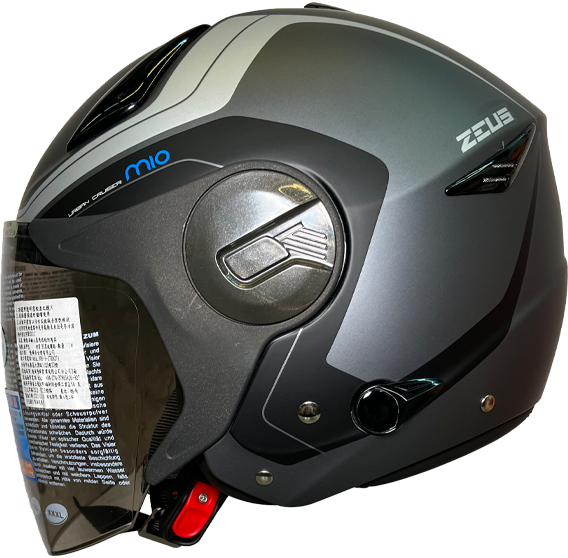 《遠古騎士》瑞獅 ZEUS 612A AD4 消光鐵灰/銀 半罩安全帽 內襯全可拆