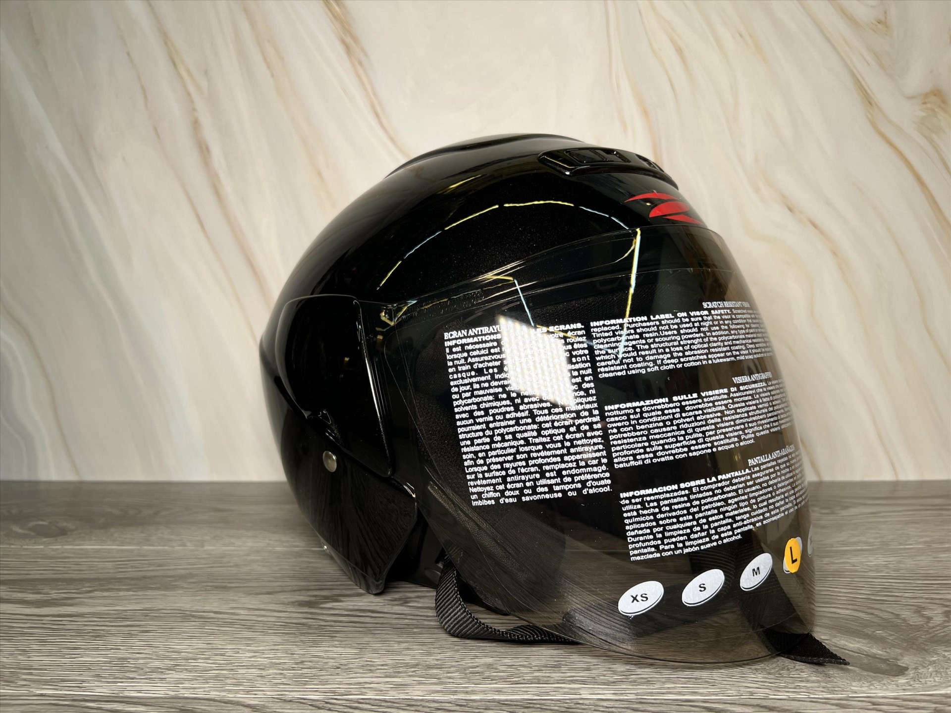 《遠古騎士》瑞獅 ZEUS 202D 素 亮黑 全可拆 半罩 安全帽 基本款