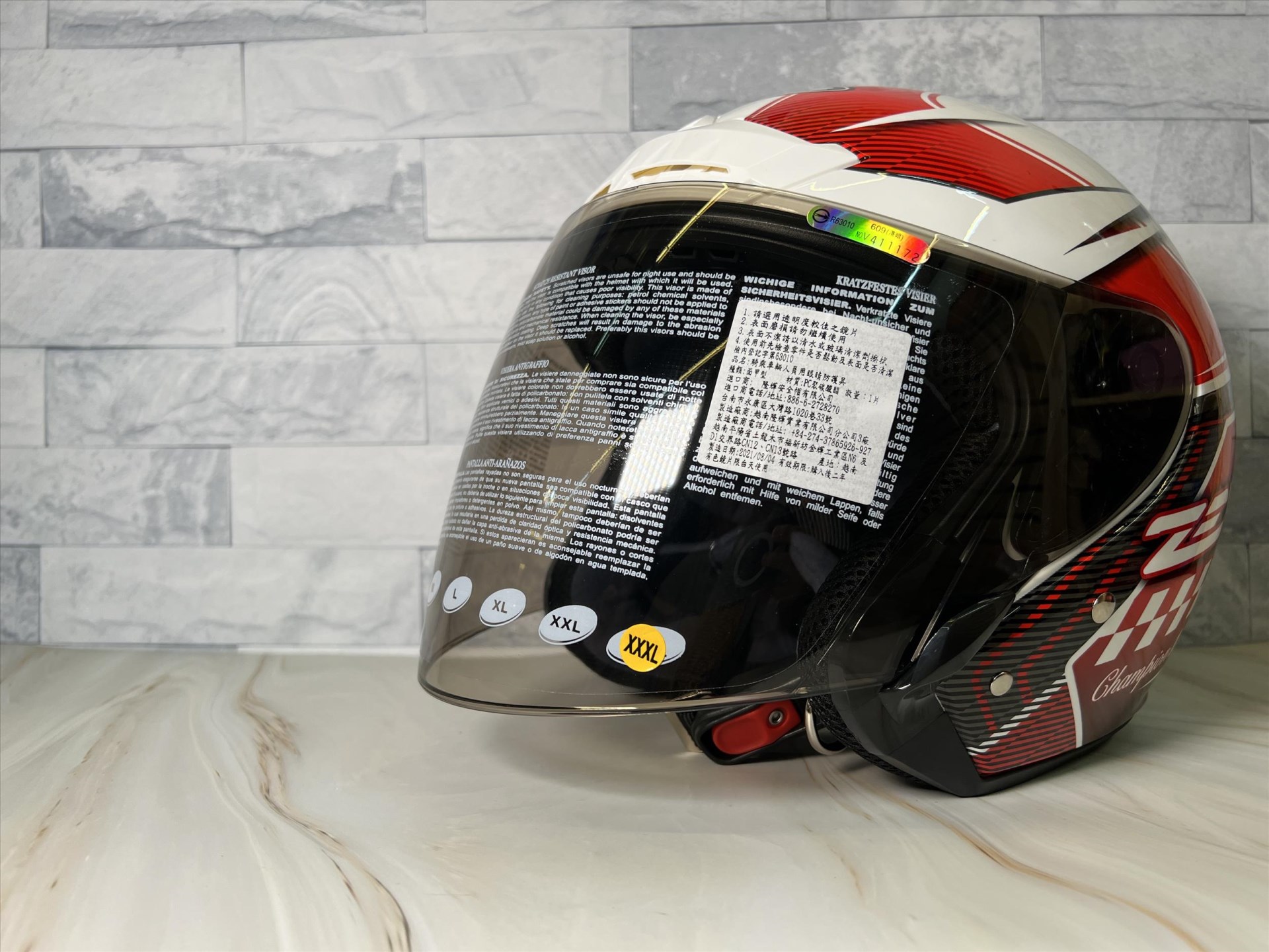 《遠古騎士》瑞獅 ZEUS 609 I18 白紅 安全帽 半罩式安全帽 全可拆洗 ZS-609