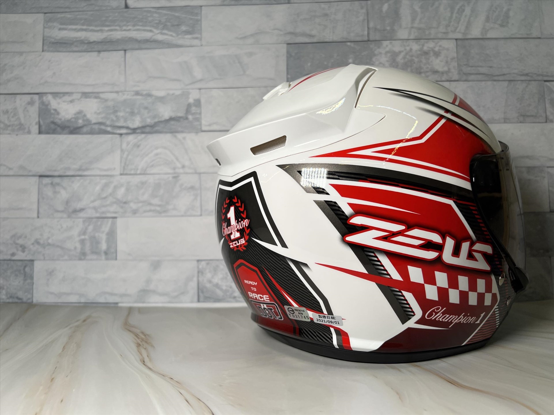 《遠古騎士》瑞獅 ZEUS 609 I18 白紅 安全帽 半罩式安全帽 全可拆洗 ZS-609