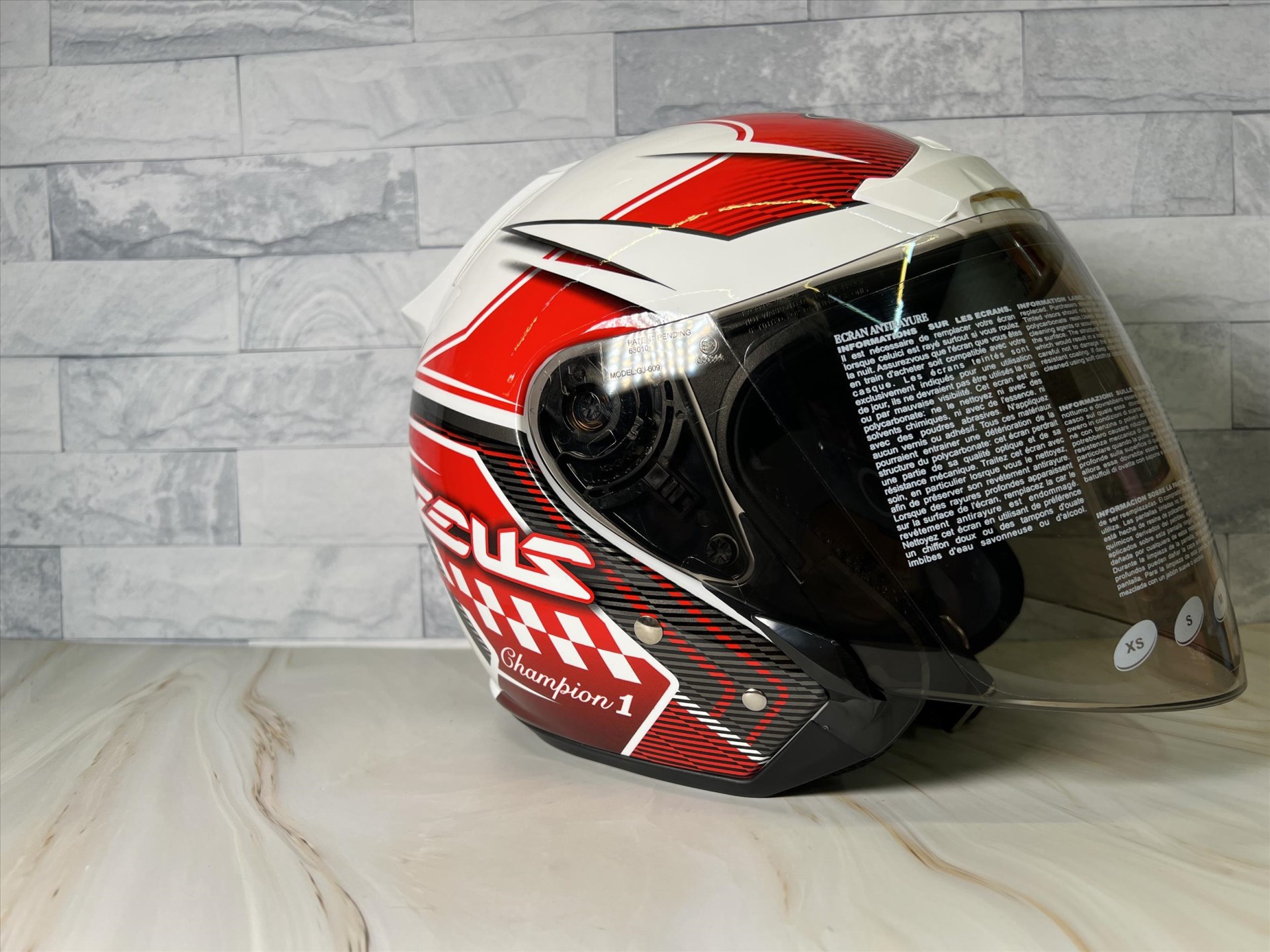 《遠古騎士》瑞獅 ZEUS 609 I18 白紅 安全帽 半罩式安全帽 全可拆洗 ZS-609