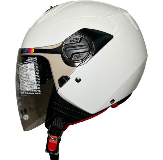 《遠古騎士》瑞獅 ZEUS 213素 亮白 半罩安全帽 內襯全可拆 ZS213