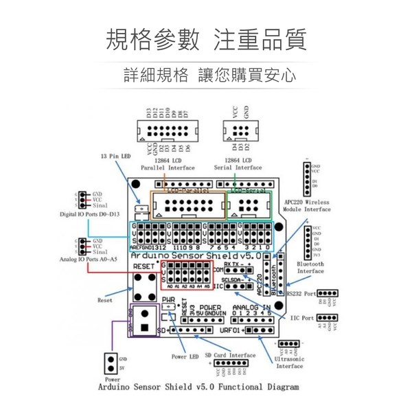 Ktduino 感測器擴展板 