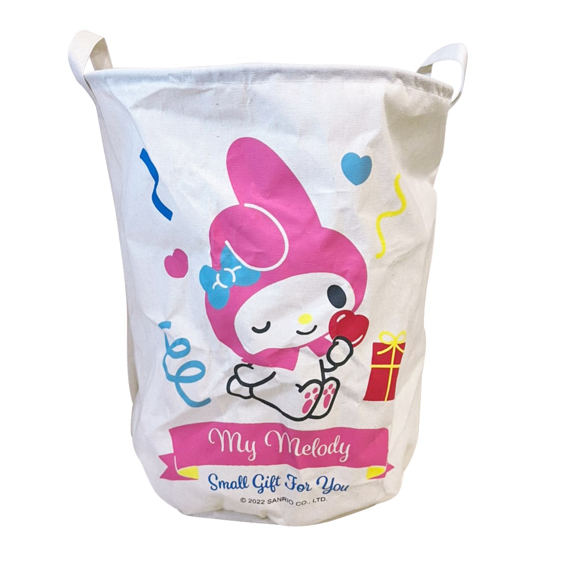 【虹斌】KITTY&美樂蒂超大筒型棉麻收納籃  4719889900221