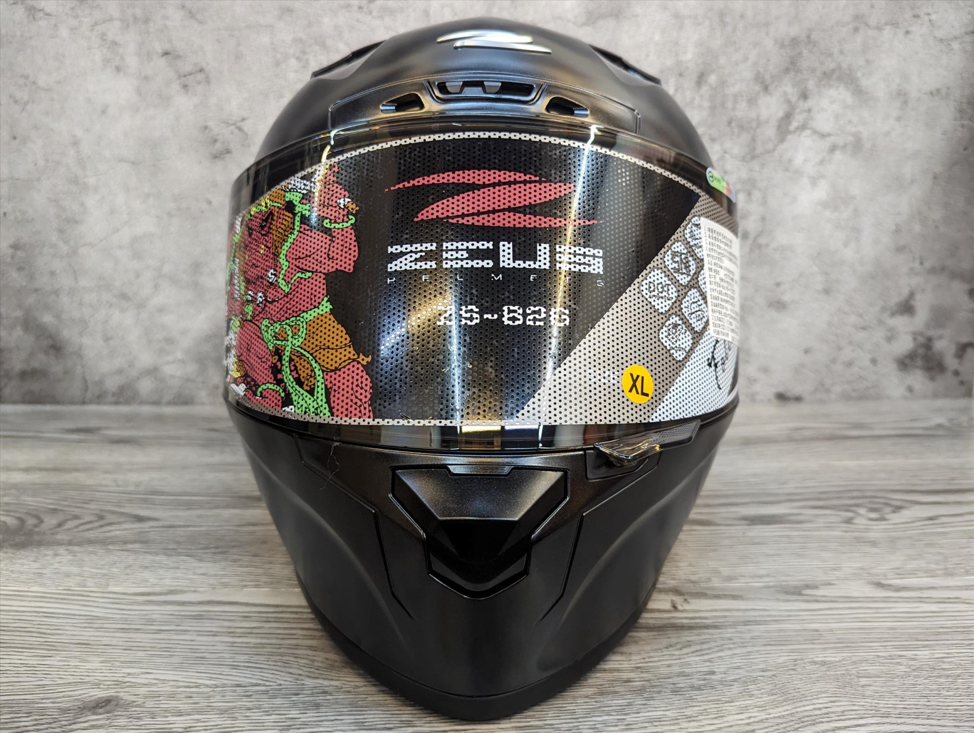 《遠古騎士》瑞獅 ZEUS 826 素色 指定黑 全罩安全帽 大鴨尾導流雙D釦尾翼