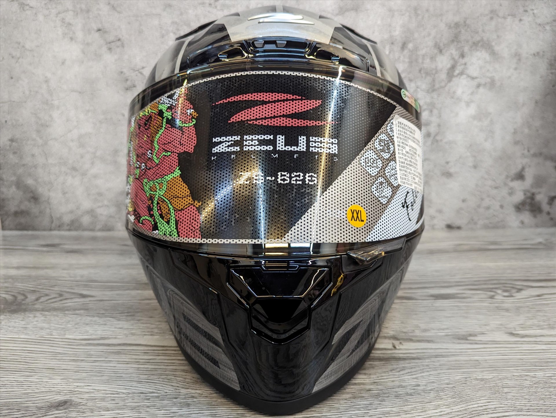 《遠古騎士》瑞獅 ZEUS 826 BK3 黑銀 全罩安全帽 大鴨尾導流雙D釦尾翼