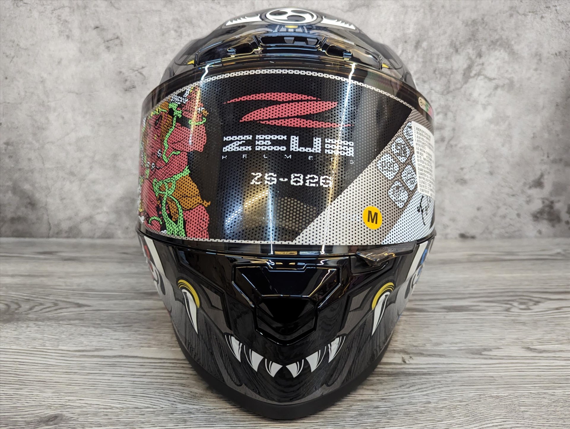 《遠古騎士》瑞獅 ZEUS 826 BK16 黑藍 全罩安全帽 大鴨尾導流雙D釦尾翼