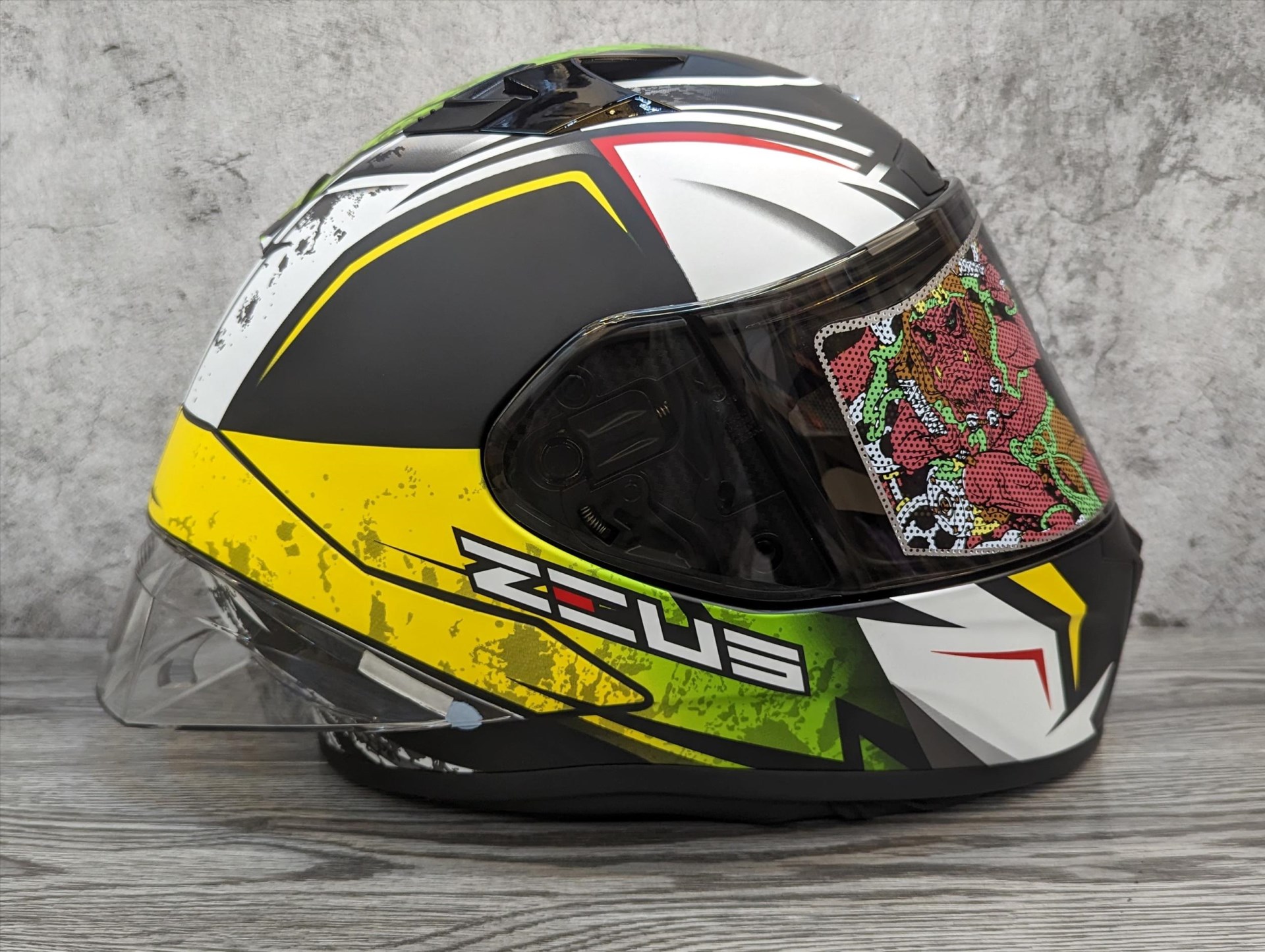 《遠古騎士》瑞獅 ZEUS 826 BK9 消光黑黃 全罩安全帽 大鴨尾導流雙D釦尾翼
