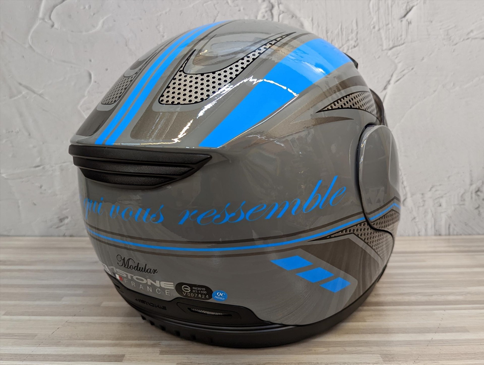 《遠古騎士》ASTONE RT1100 GG29 水泥灰藍 可樂帽 安全帽 雙D扣 內墨片