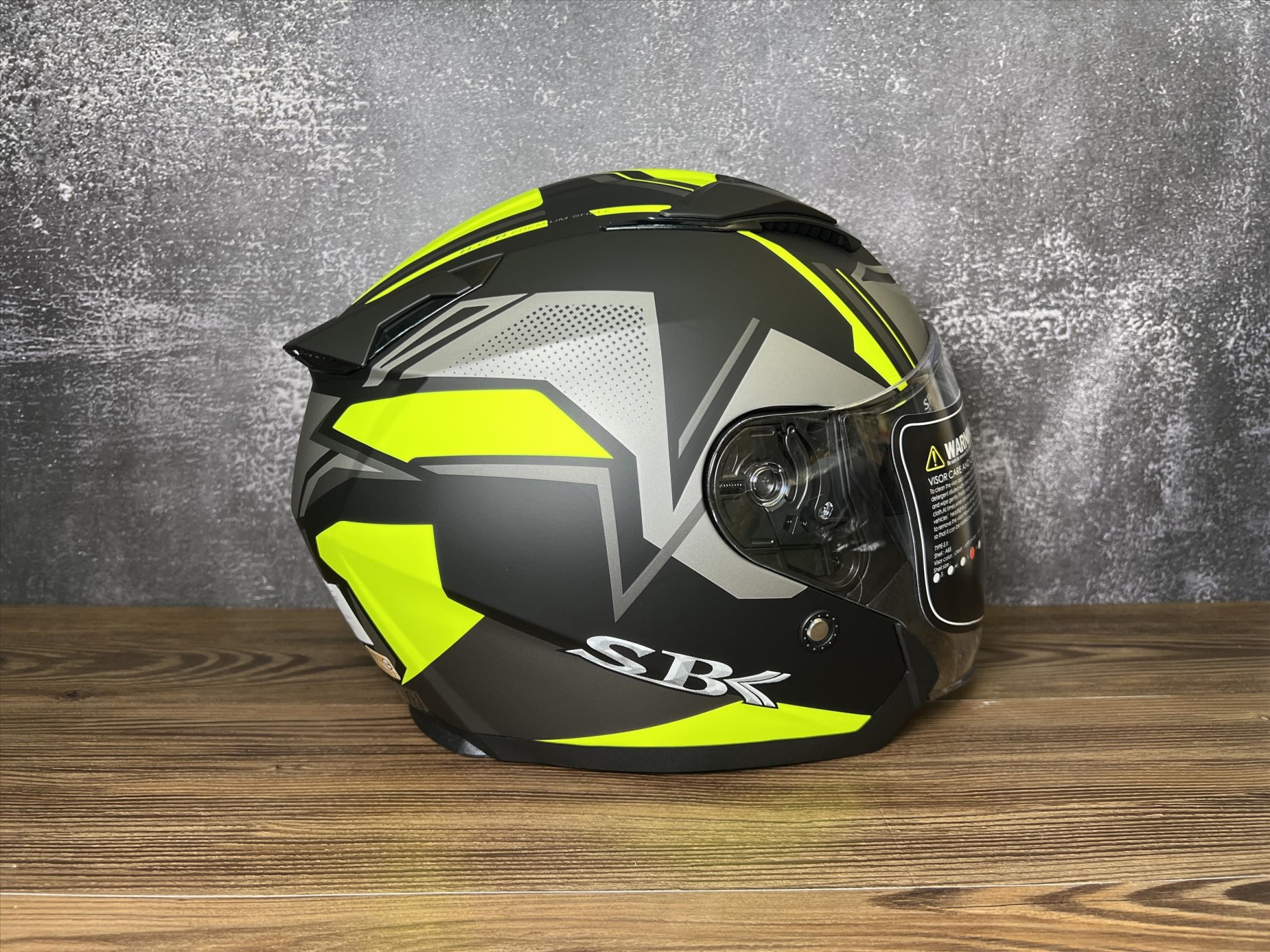 《遠古騎士》SBK 安全帽 TYPE-S ll FORCE 消光黑黃 雙鏡片 排扣 3/4罩 內襯全可拆