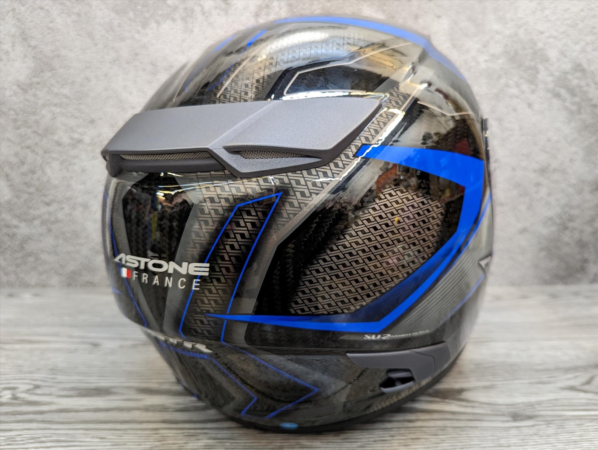 《遠古騎士》ASTONE GTR N55 透明碳纖藍 碳纖材質 雙鏡片 雙D扣全罩安全帽