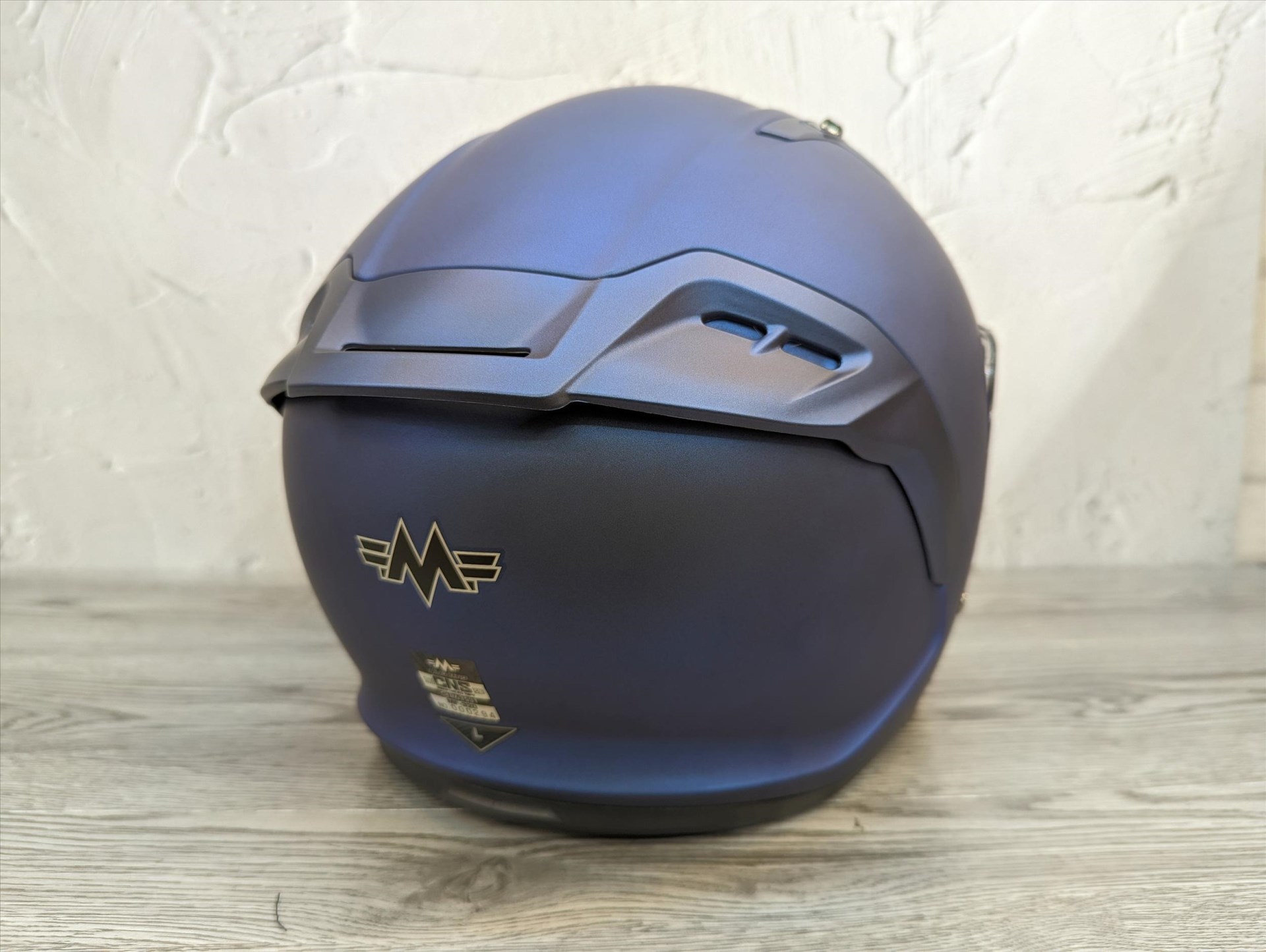 《遠古騎士》MING FENG MF-320 素色 消光金屬藍 半罩 安全帽 3/4罩 內墨片