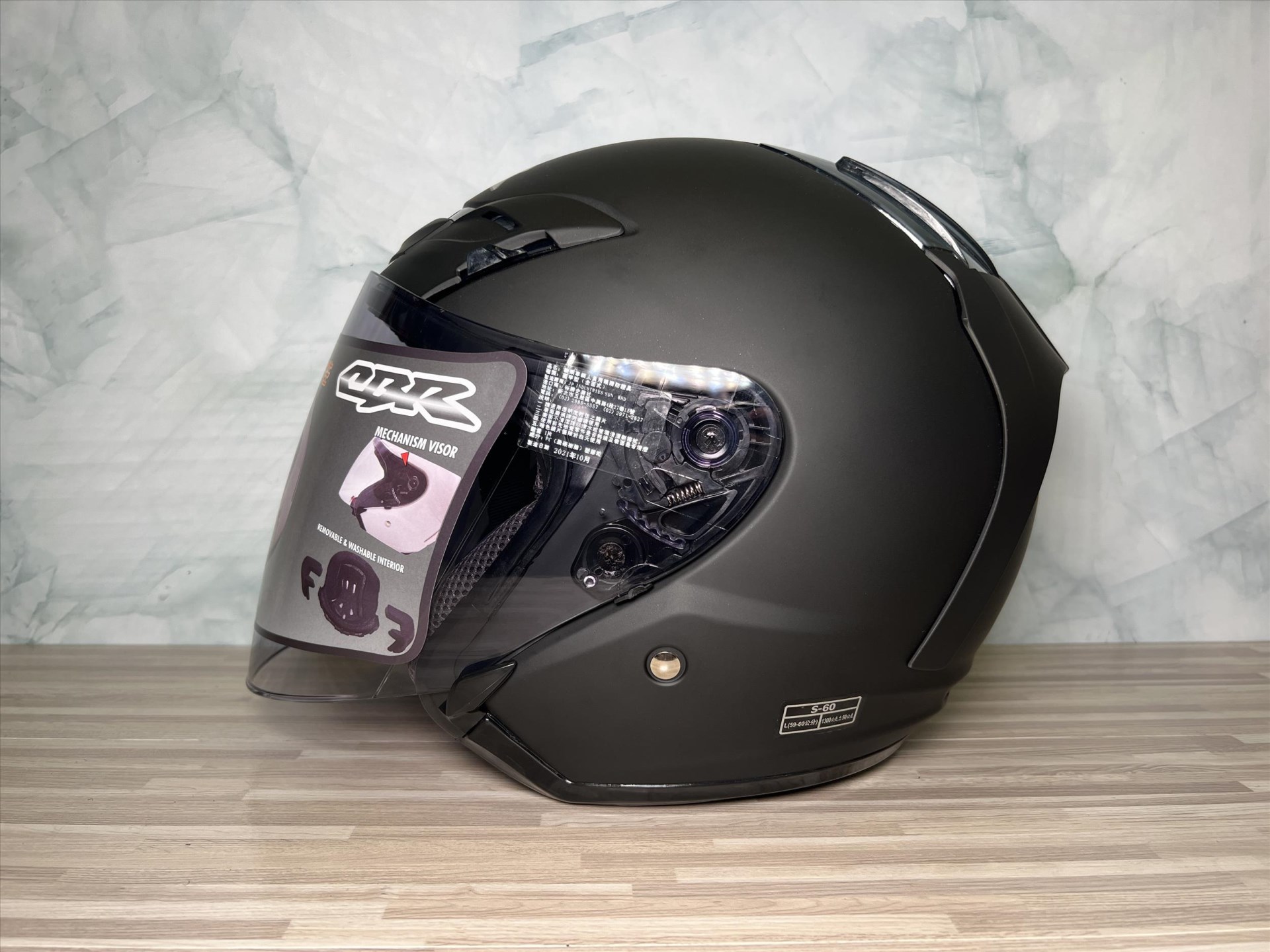 《遠古騎士》CBR S60素色 消光黑 R帽 內襯全可拆洗 半罩 安全帽 超透氣孔