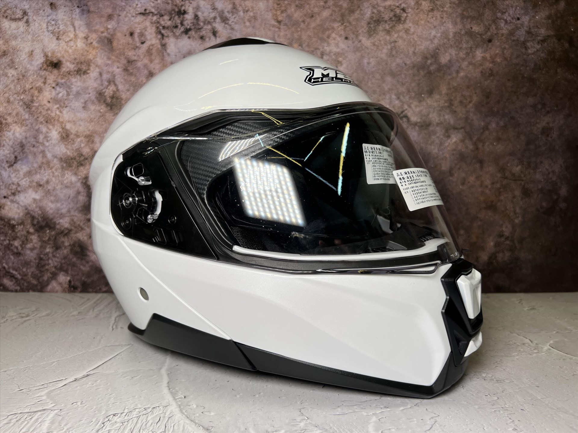《遠古騎士》M2R OX-3 素色款 珍珠白 內藏鏡片 可樂帽 預留耳機位 安全帽