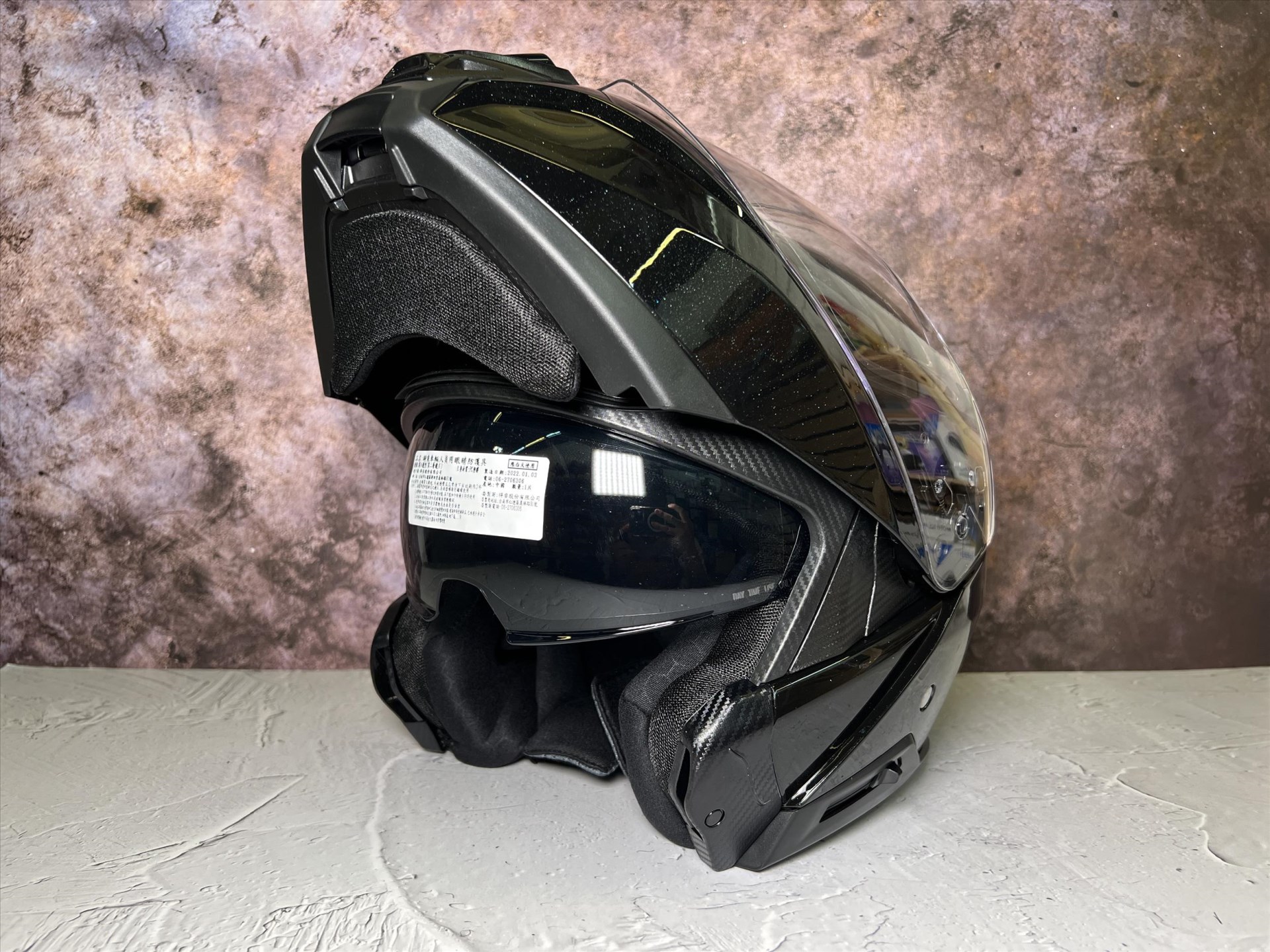 《遠古騎士》M2R OX-3 素色款 閃光黑 內藏鏡片 可樂帽 預留耳機位 安全帽