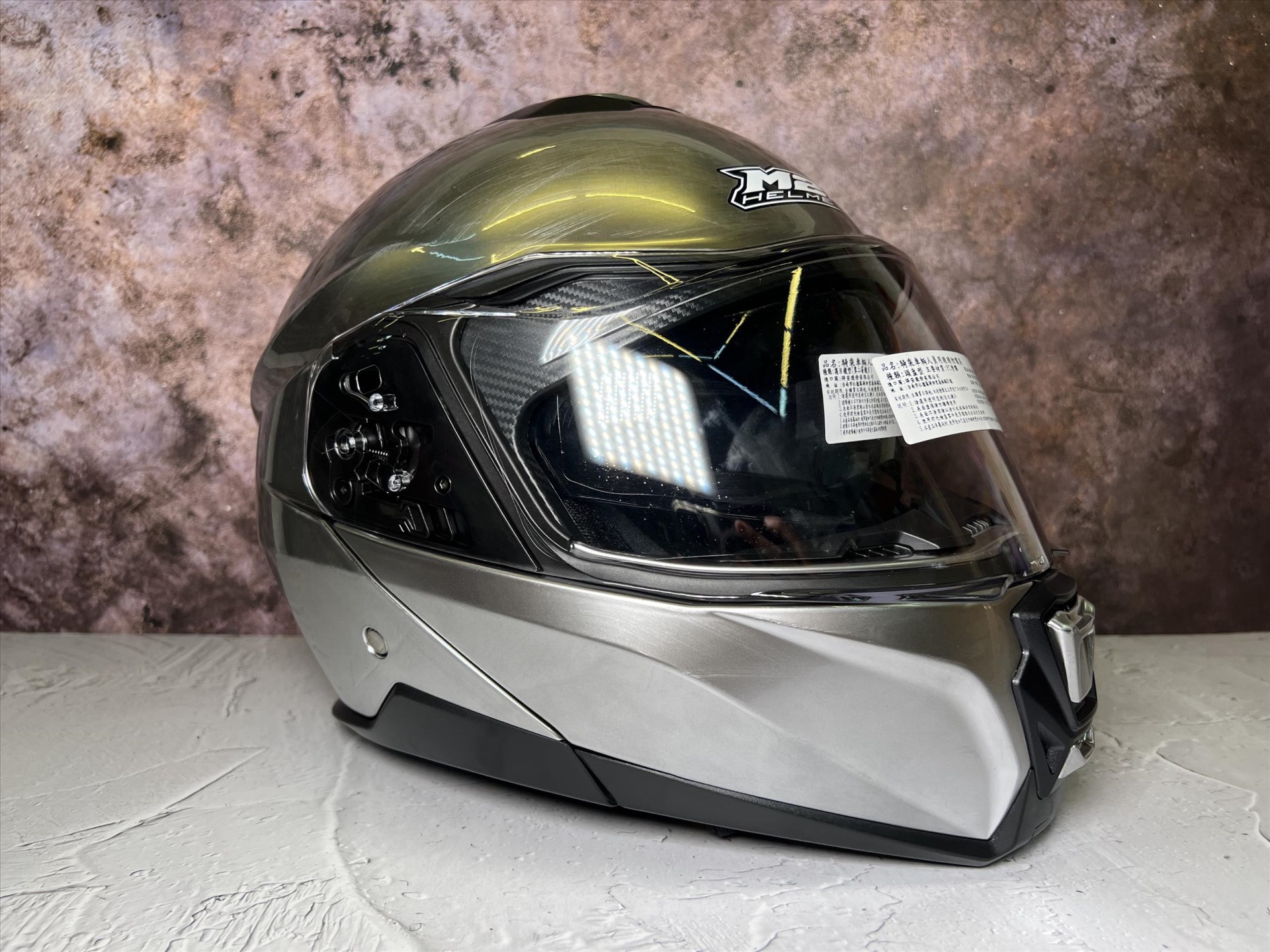 《遠古騎士》M2R OX-3 素色款 鍍鉻灰 內藏鏡片 可樂帽 預留耳機位 安全帽