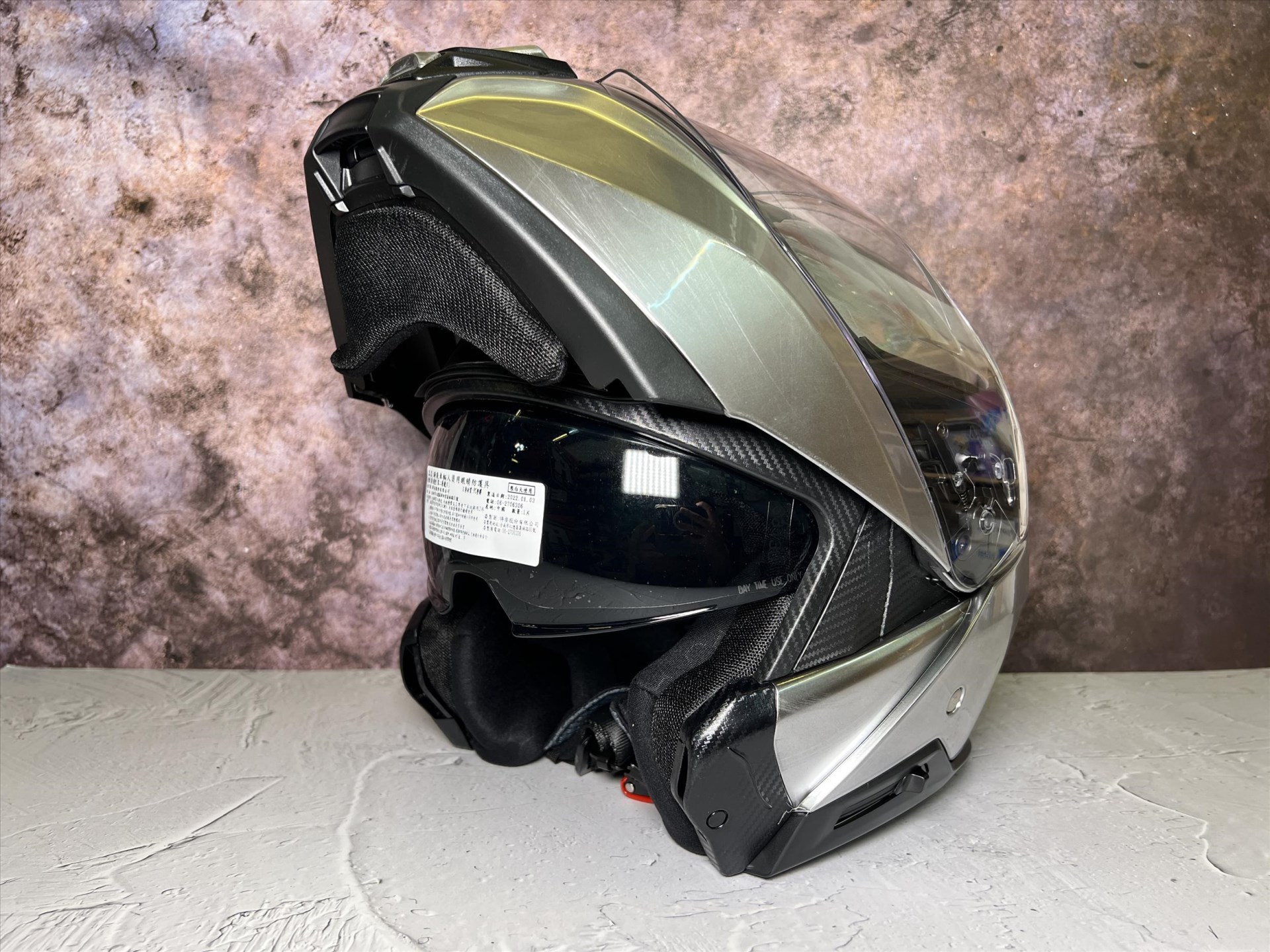 《遠古騎士》M2R OX-3 素色款 鍍鉻灰 內藏鏡片 可樂帽 預留耳機位 安全帽