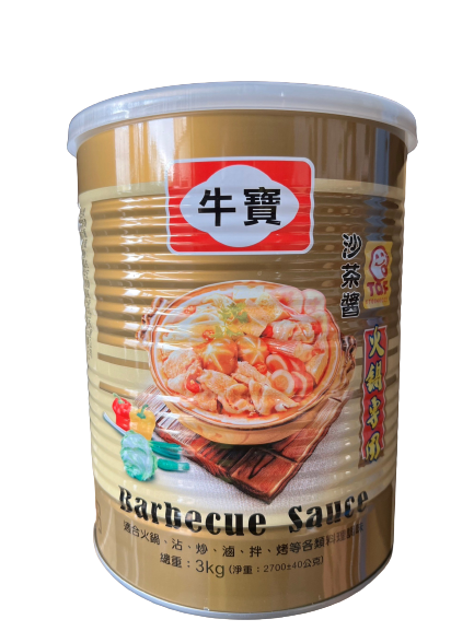 牛寶火鍋沙茶醬3公斤,淨重2.7公斤，台式經典沙茶味，台南高雄屏東快速配送
