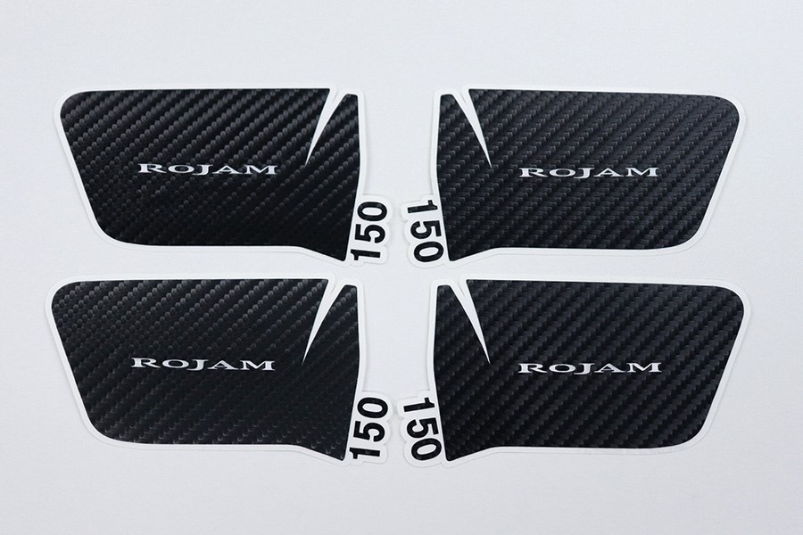 陸地巡洋艦普拉多 150 系列 ROJAM 碳貼花內門把手保護器 4 件套