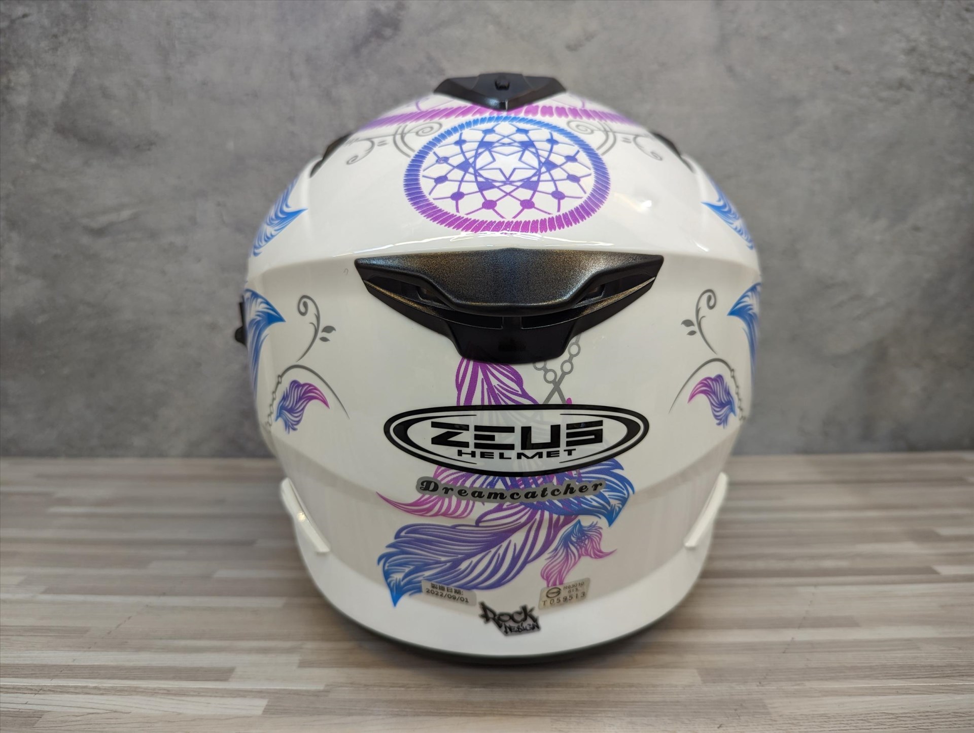 《遠古騎士》瑞獅 ZEUS 613B AJ32 白/藍 半罩安全帽 內襯全可拆 ZS613B