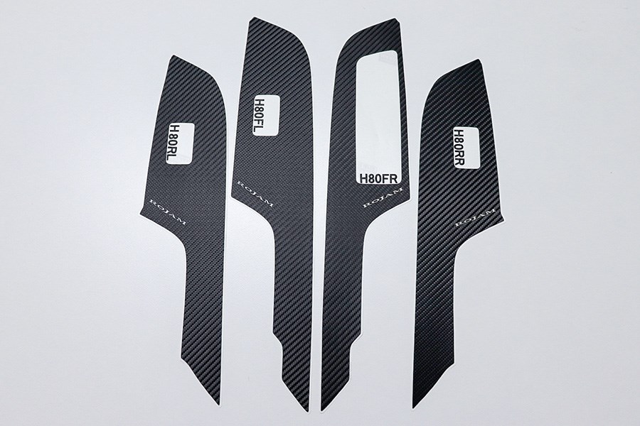 HARRIER 80 系列 ROJAM 碳貼花電動車窗開關面板 4 件套