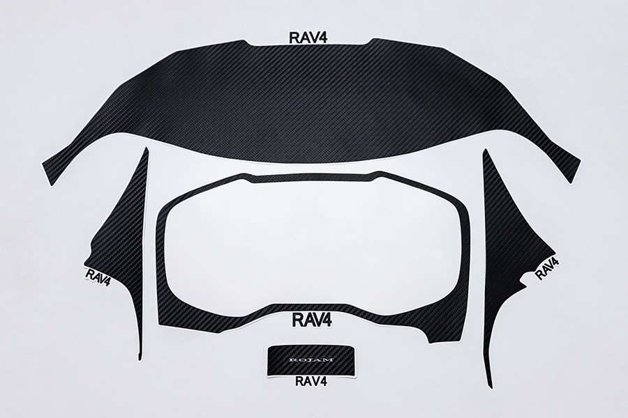 RAV4 50 系列 ROJAM 碳貼花儀表板 5 件套