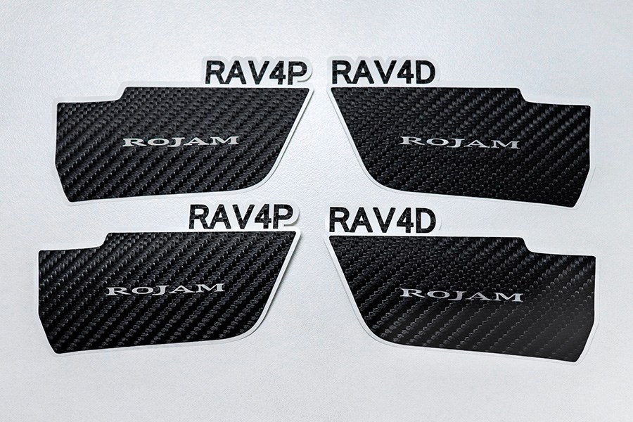 RAV4 50 系列 ROJAM 碳貼花內門把手保護器 4 件套