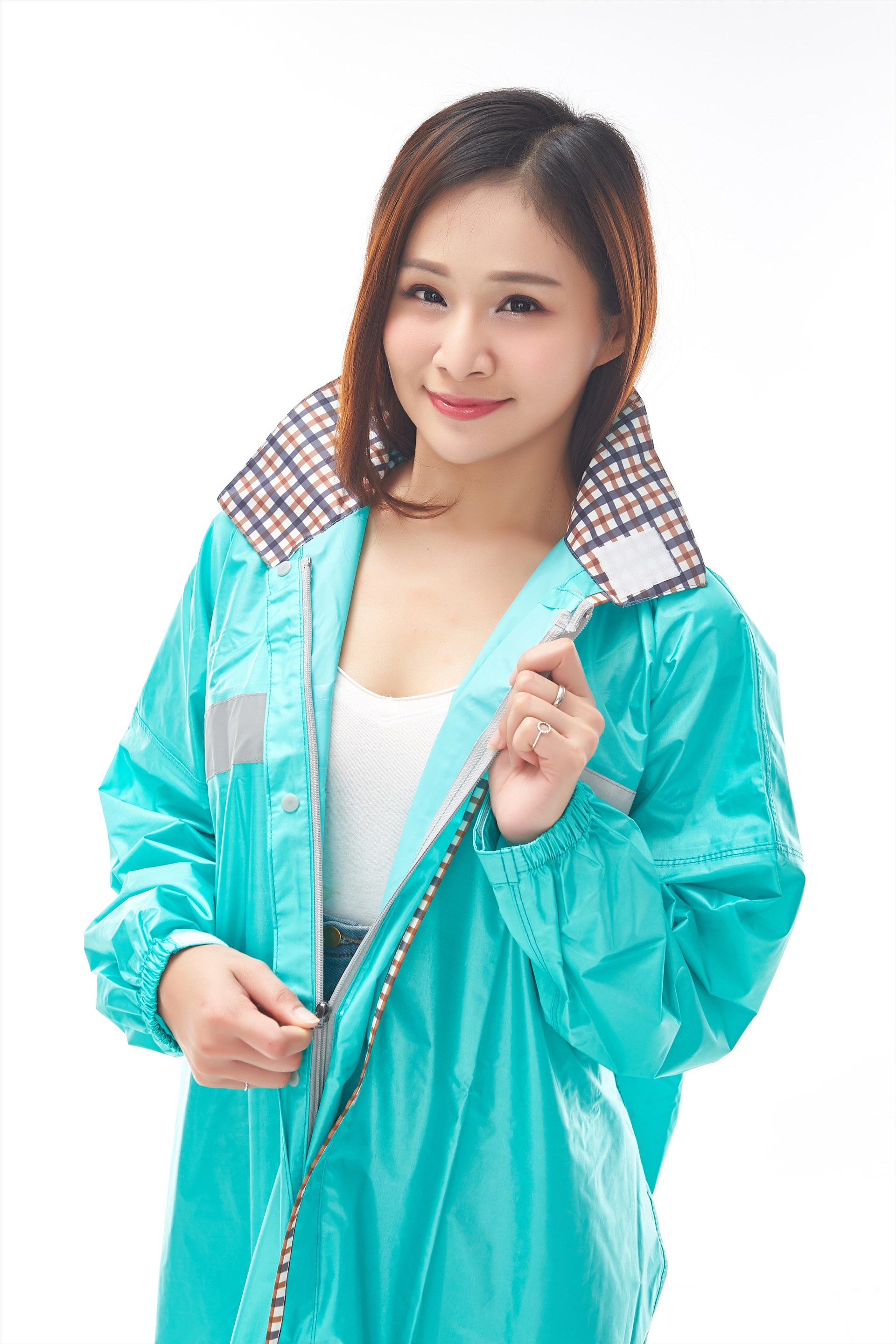  美型美色 前開式 雨衣 (拉鍊式)
