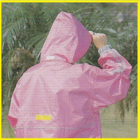 三和牌 雅風型 尼龍風雨衣 (粉紅,黑色2色可選)   兩截式 雨衣