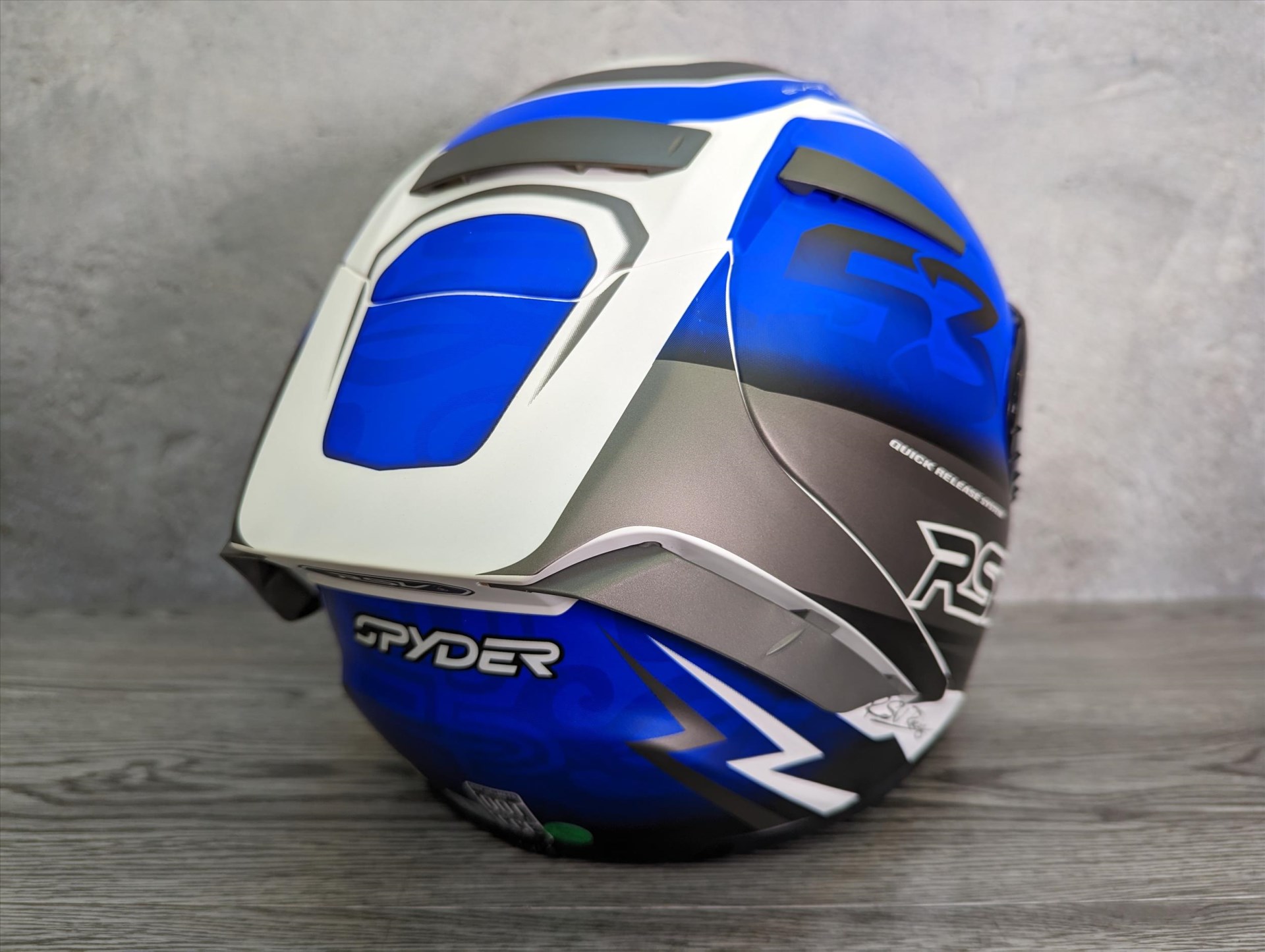 《遠古騎士》RSV SPYDER X14 53 消光黑藍 全可拆洗 全罩安全帽