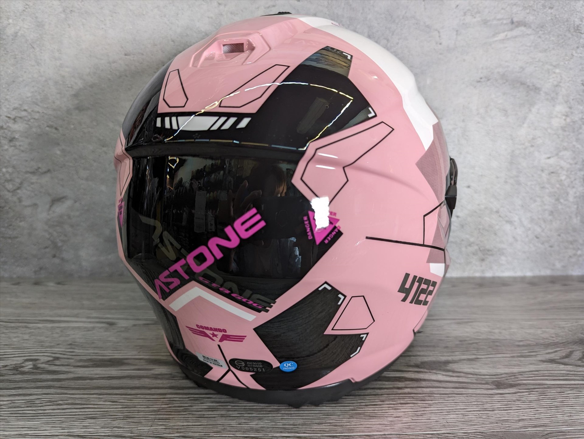 《遠古騎士》ASTONE GTB606 BG6 粉白 內含墨鏡 全罩 安全帽