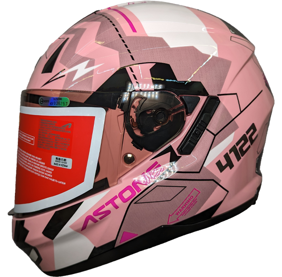 《遠古騎士》ASTONE GTB606 BG6 粉白 內含墨鏡 全罩 安全帽