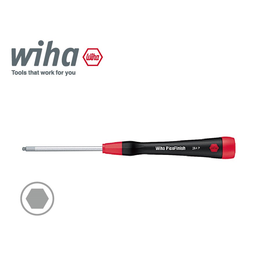 德國 Wiha 264P 精密型內六角球頭起子 2.0*50mm