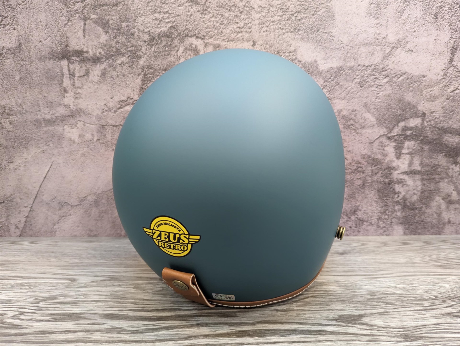 《遠古騎士》瑞獅 ZEUS 388AH 素色 消光岩綠 復古帽 3/4罩 騎士帽 內藏電鍍金墨鏡