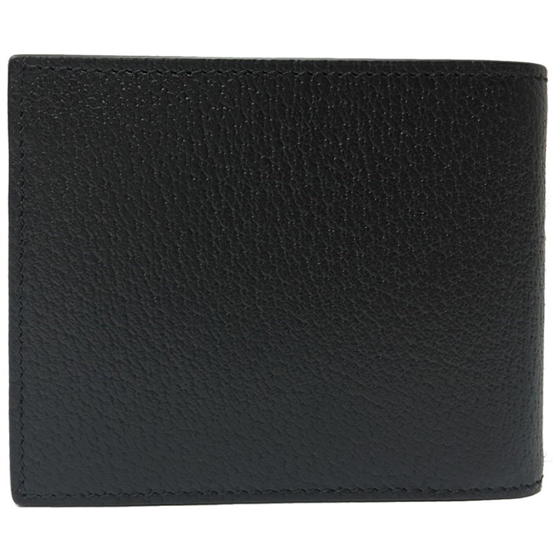 【GUCCI 】428726 經典GG Marmont系列金屬GG LOGO牛皮折疊短夾(黑色) 