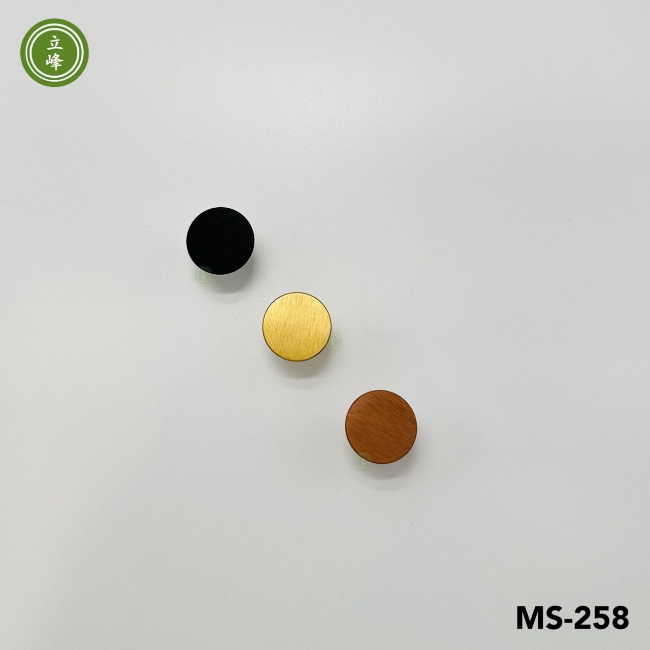 MS-258【霧銀色】圓形 單顆把手  