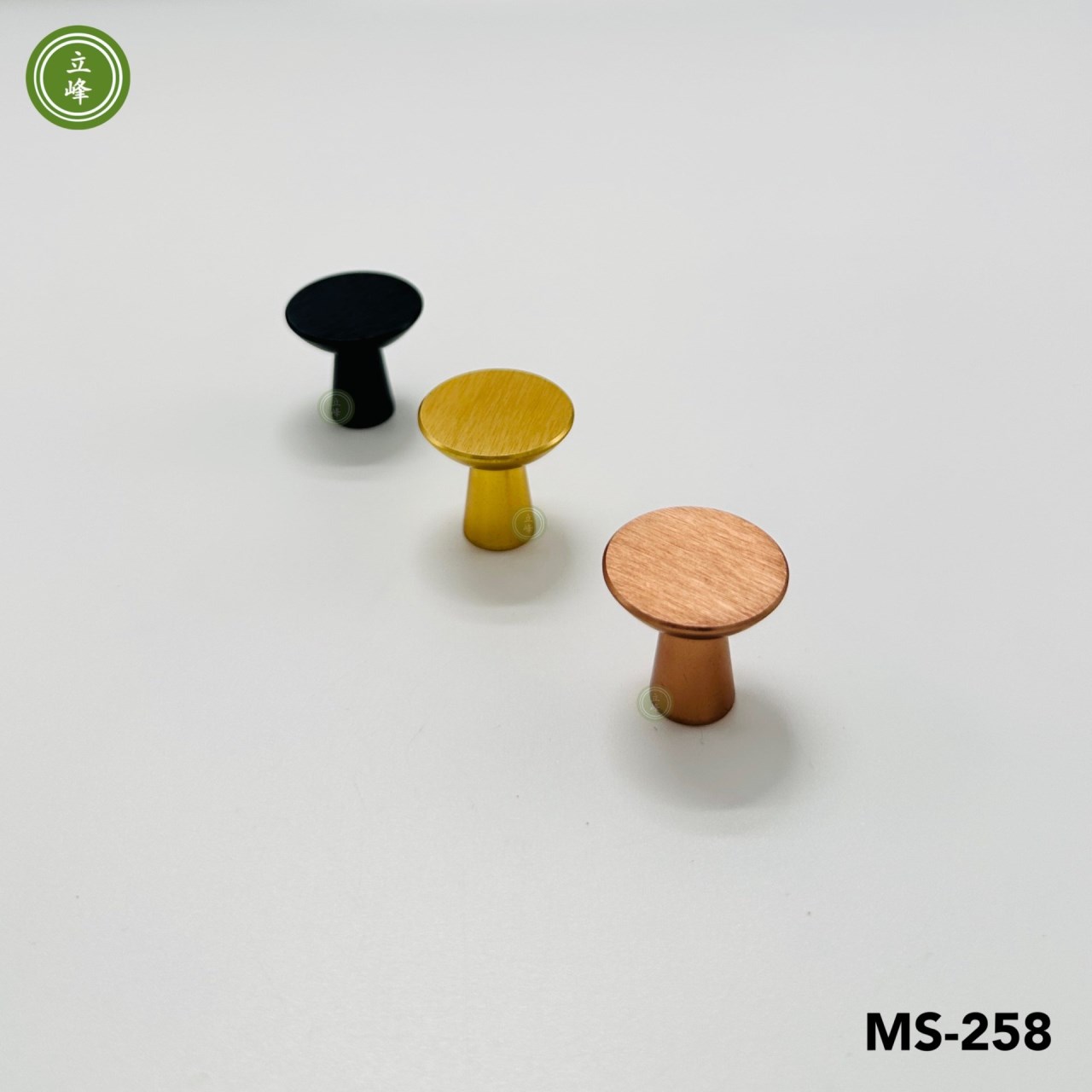 MS-258【霧銀色】圓形 單顆把手  